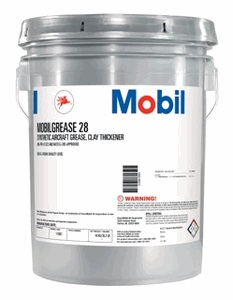 Mobilgrease 28 MIL-PRF-81322G Synthetic Grease Red 35 lb / 5 Gallon Pail