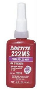 LOCTITE 222MS LOW STRENGTH THREADLOCKER known as LOCTITE® 222MS™ THREADLOCKER 22231,LOW STRENGTH